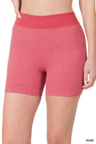 Seamless High Waisted Ribbed Biker Shorts-190 Skirts/Shorts- Simply Simpson's Boutique is a Women's Online Fashion Boutique Located in Jupiter, Florida