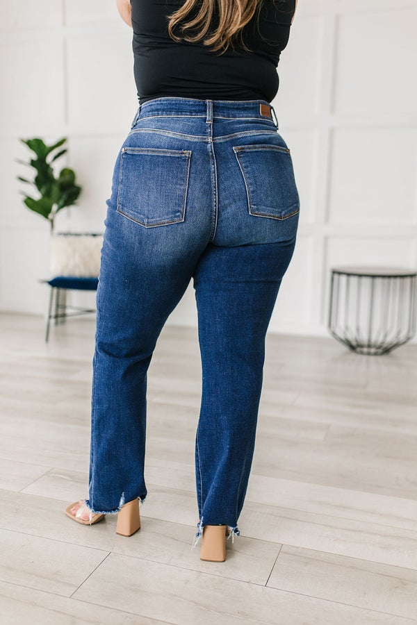 Judy Blue Raw Hem Bootcut Jeans-200 Jeans- Simply Simpson's Boutique is a Women's Online Fashion Boutique Located in Jupiter, Florida