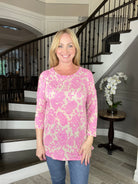 Dear Scarlett Pink Taupe Top-110 Long Sleeves- Simply Simpson's Boutique is a Women's Online Fashion Boutique Located in Jupiter, Florida