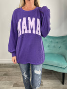 Mama Corded Sweatshirt-160 Sweatshirts- Simply Simpson's Boutique is a Women's Online Fashion Boutique Located in Jupiter, Florida