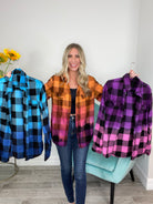 Life of the Party Ombre Flannels-180 Outerwear- Simply Simpson's Boutique is a Women's Online Fashion Boutique Located in Jupiter, Florida