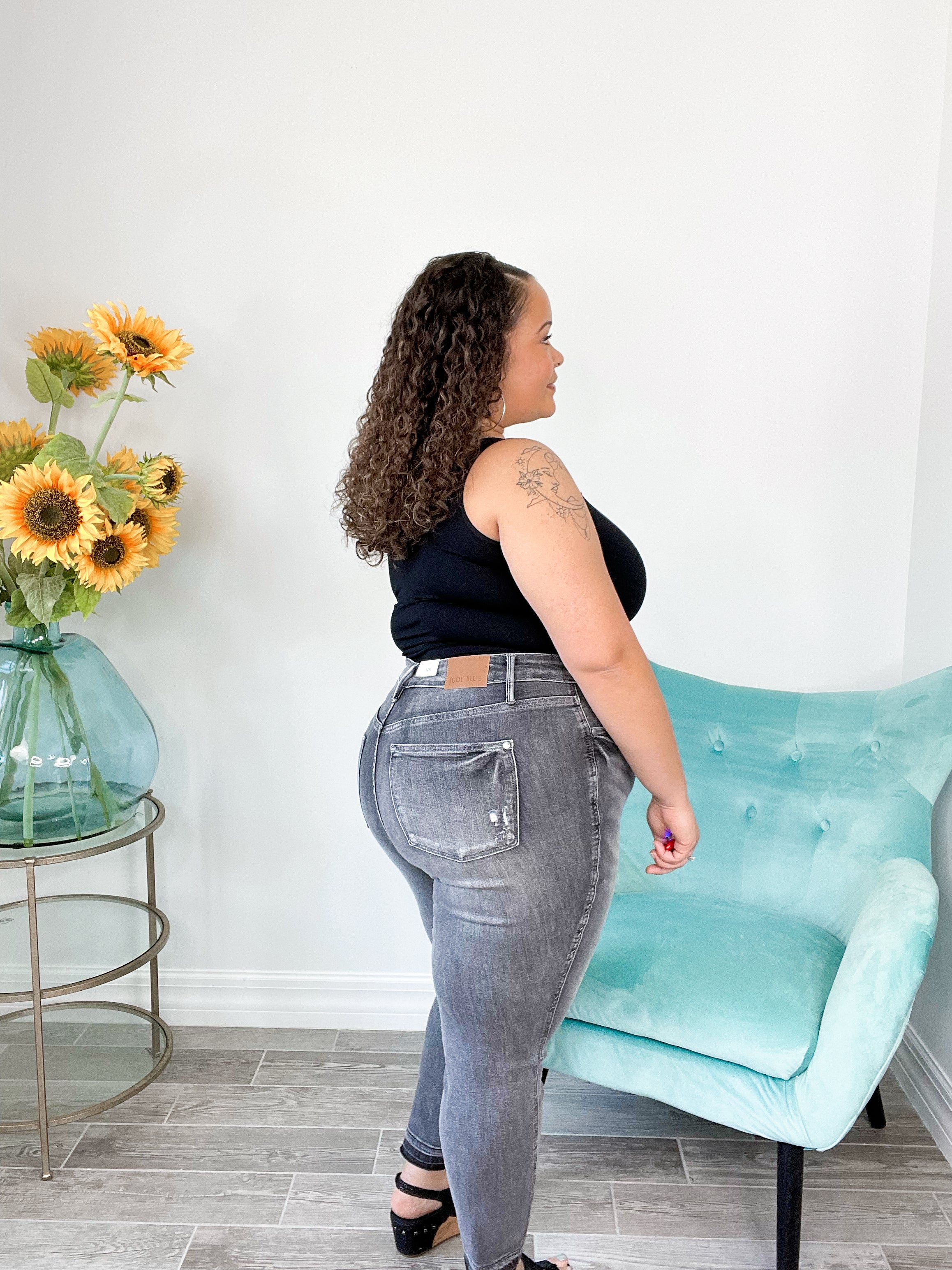 Judy Blue Grey Street Tummy Control Skinny Jeans-200 Jeans- Simply Simpson's Boutique is a Women's Online Fashion Boutique Located in Jupiter, Florida