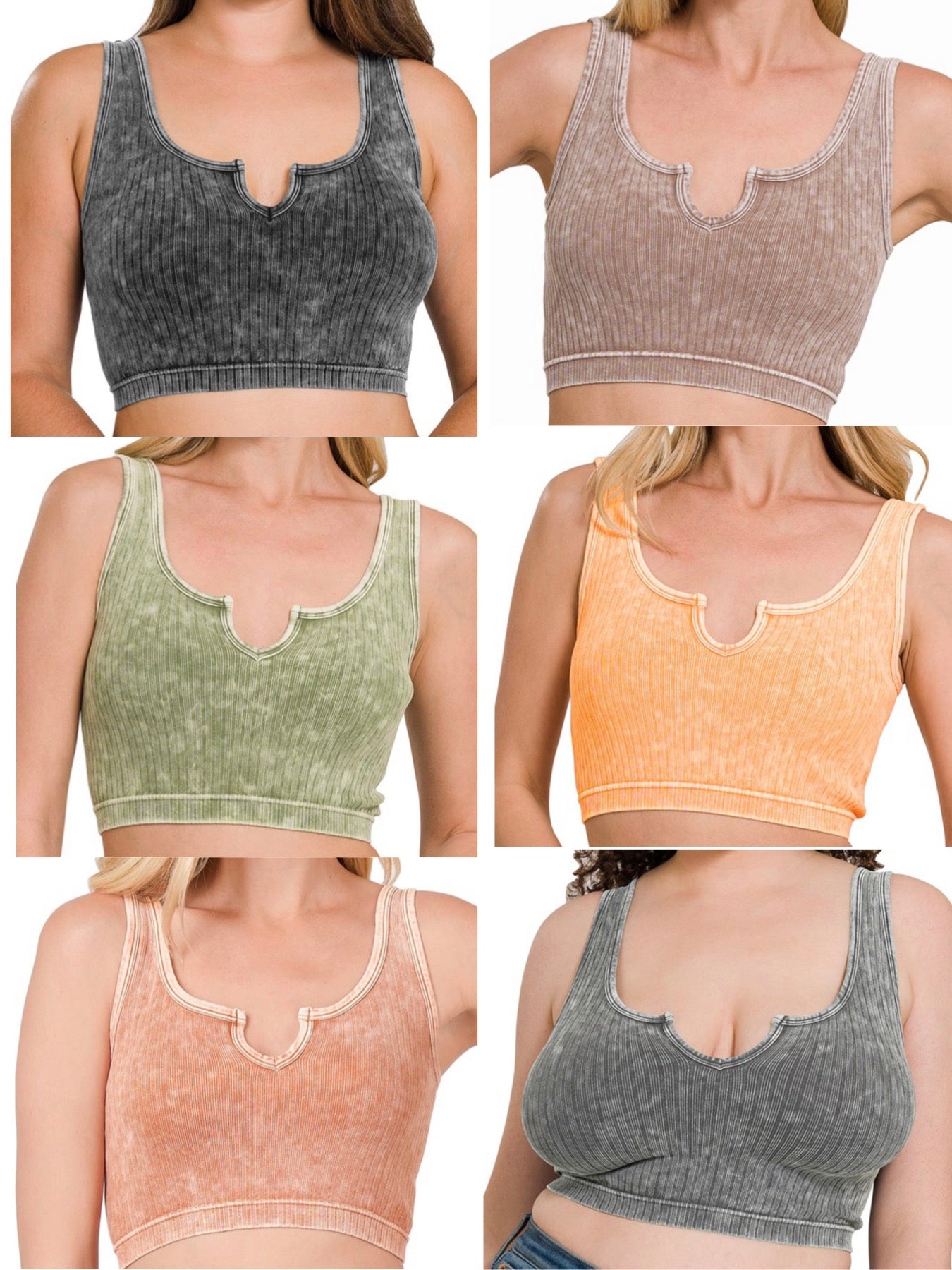 Happy Dayz Mineral Wash Crop Tank-130 Cami's /Bralettes /Bodysuits- Simply Simpson's Boutique is a Women's Online Fashion Boutique Located in Jupiter, Florida