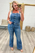 Judy Blue Tummy Control Flare Overalls-200 Jeans- Simply Simpson's Boutique is a Women's Online Fashion Boutique Located in Jupiter, Florida