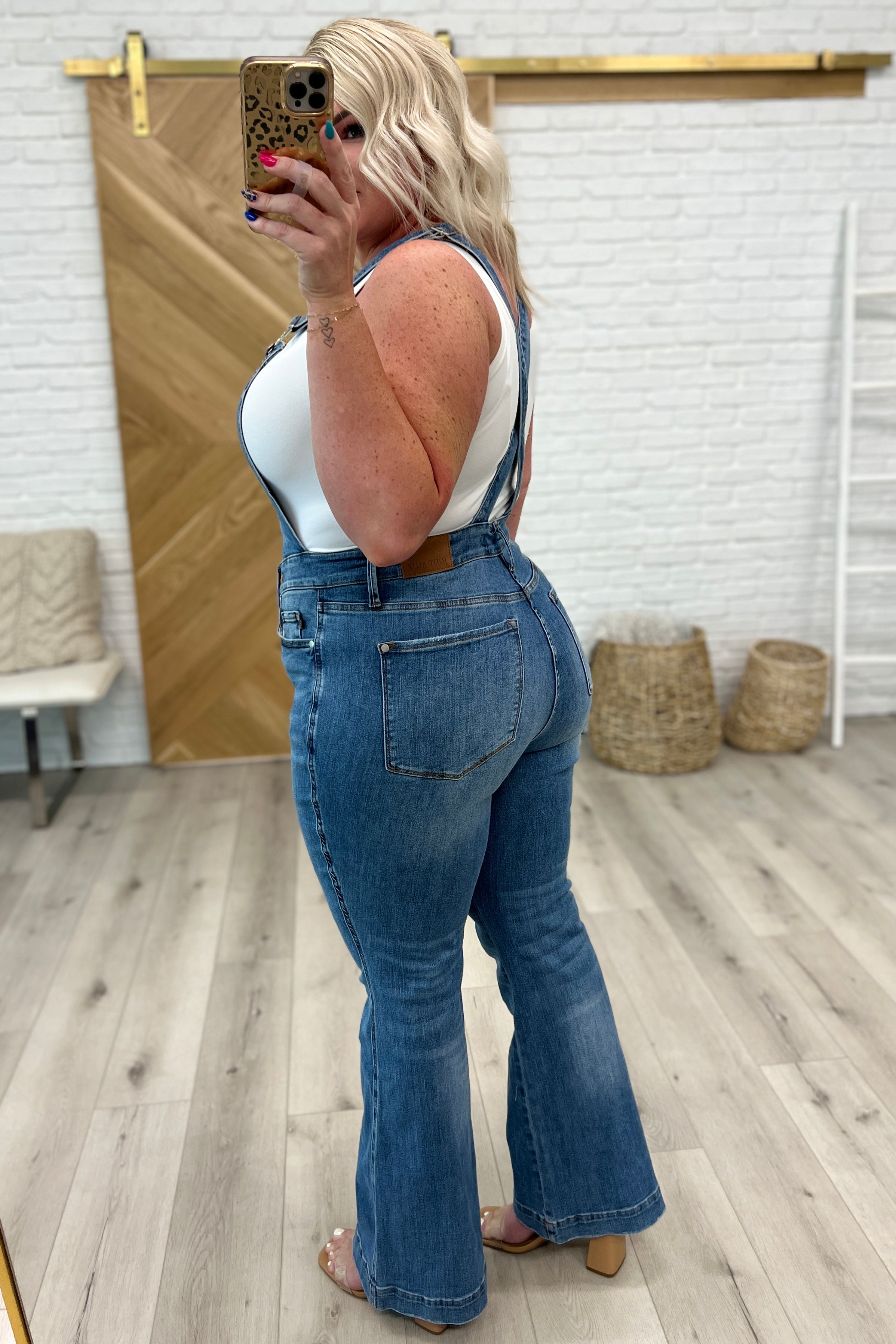 Judy Blue Tummy Control Flare Overalls-200 Jeans- Simply Simpson's Boutique is a Women's Online Fashion Boutique Located in Jupiter, Florida