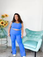 Double Trouble Built in Bra Crop Top-Leggings- Simply Simpson's Boutique is a Women's Online Fashion Boutique Located in Jupiter, Florida