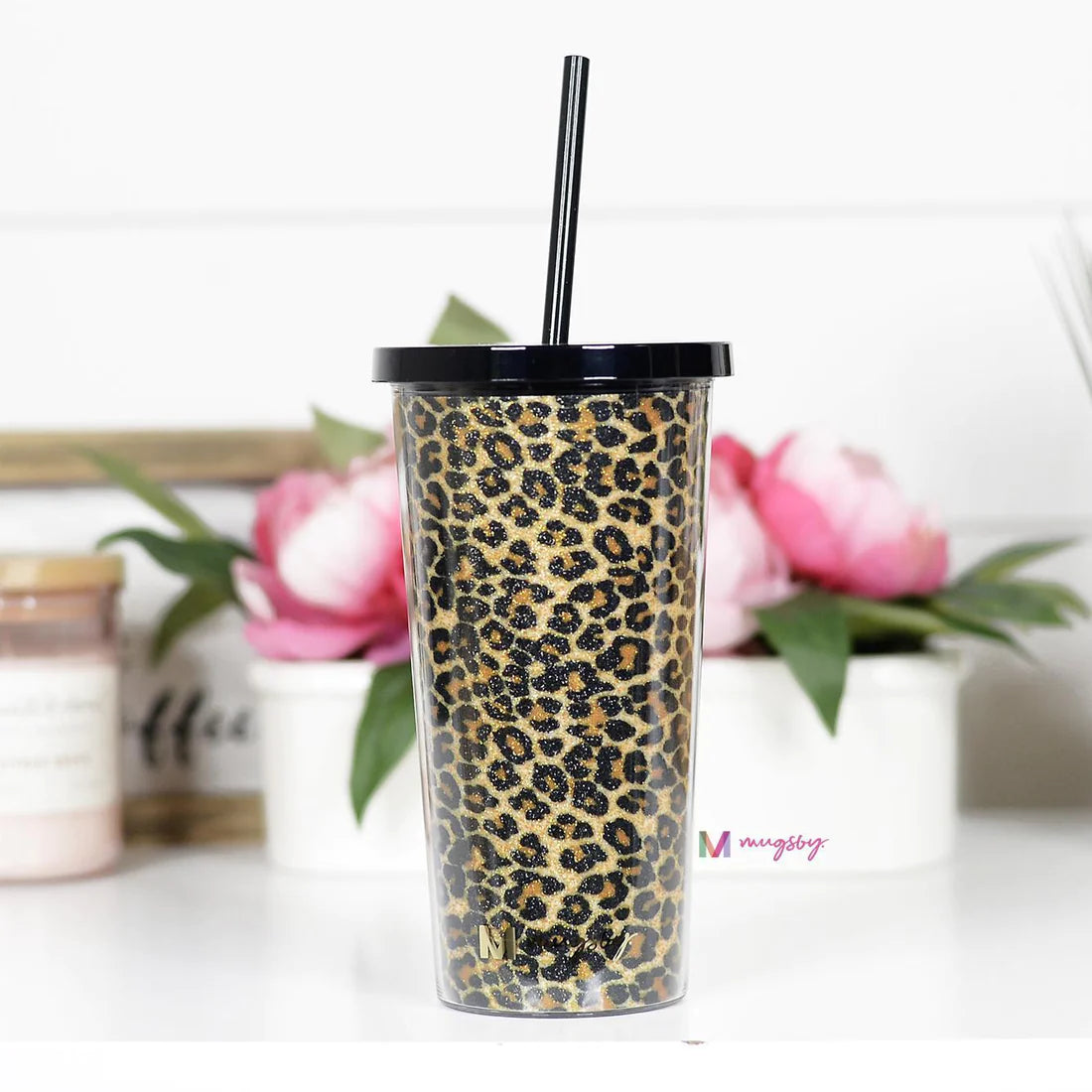 Cheetah Glitter Tumbler- Simply Simpson's Boutique is a Women's Online Fashion Boutique Located in Jupiter, Florida