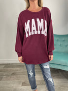 Mama Corded Sweatshirt-160 Sweatshirts- Simply Simpson's Boutique is a Women's Online Fashion Boutique Located in Jupiter, Florida