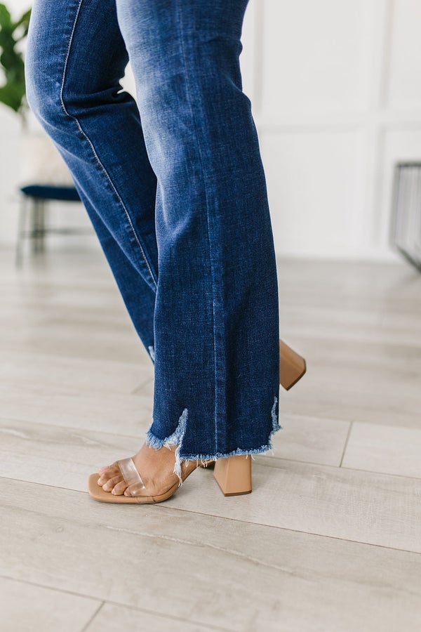 Judy Blue Raw Hem Bootcut Jeans-200 Jeans- Simply Simpson's Boutique is a Women's Online Fashion Boutique Located in Jupiter, Florida