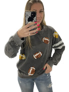 Tailgates & Touchdowns Sweatshirt-160 Sweatshirts- Simply Simpson's Boutique is a Women's Online Fashion Boutique Located in Jupiter, Florida