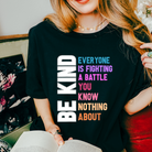 Be kind battle rainbow colors-Graphic Tee- Simply Simpson's Boutique is a Women's Online Fashion Boutique Located in Jupiter, Florida