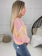 Spiced Peach Open Knit Top-150 Sweaters- Simply Simpson's Boutique is a Women's Online Fashion Boutique Located in Jupiter, Florida