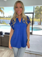 (Multiple Colors) Dear Scarlett Short Sleeve Lizzy-100 Short Sleeves- Simply Simpson's Boutique is a Women's Online Fashion Boutique Located in Jupiter, Florida