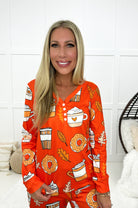 Pumpkin Spice Pajamas-220 Lounge wear/Pajamas- Simply Simpson's Boutique is a Women's Online Fashion Boutique Located in Jupiter, Florida