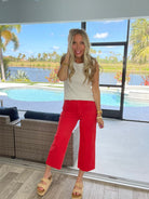 Judy Blue Tummy Control Garment Dyed Cropped Wide Leg Jeans-200 Jeans- Simply Simpson's Boutique is a Women's Online Fashion Boutique Located in Jupiter, Florida