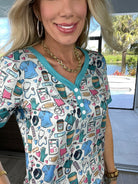 Preorder Shirley & Stone Short Sleeve Shorts Pajamas(ETA March)-220 Lounge wear/Pajamas- Simply Simpson's Boutique is a Women's Online Fashion Boutique Located in Jupiter, Florida