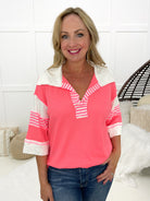 Paradise and Stripes Top-100 Short Sleeves- Simply Simpson's Boutique is a Women's Online Fashion Boutique Located in Jupiter, Florida