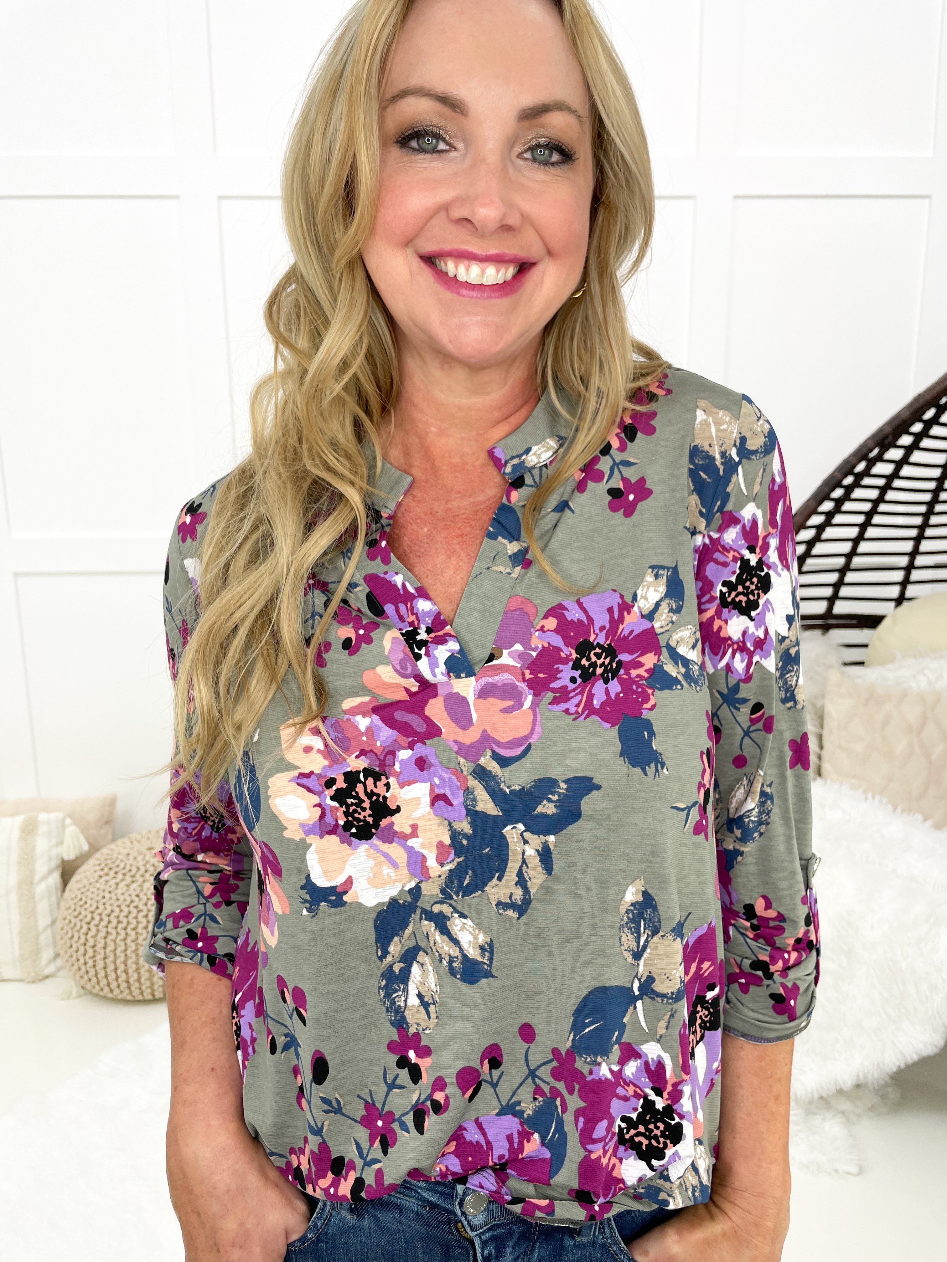 Dear Scarlett Color Me Beautiful Lizzy-110 Long Sleeves- Simply Simpson's Boutique is a Women's Online Fashion Boutique Located in Jupiter, Florida