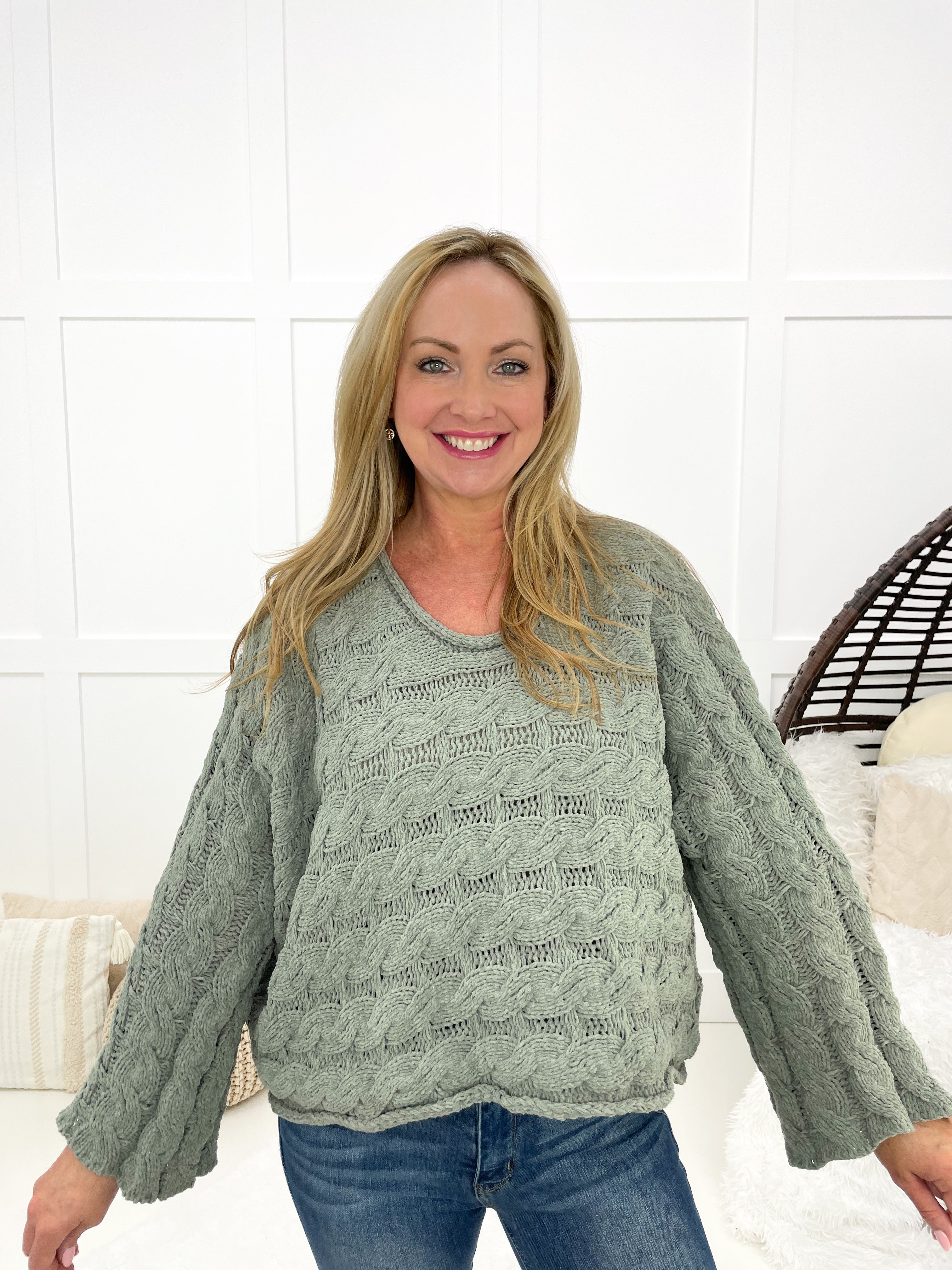 POL Walk The Line Sweater-110 Long Sleeves- Simply Simpson's Boutique is a Women's Online Fashion Boutique Located in Jupiter, Florida