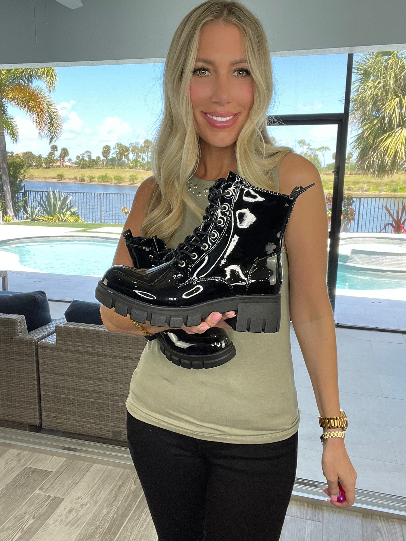 Corkys Cray Black Combat Boots-260 Shoes- Simply Simpson's Boutique is a Women's Online Fashion Boutique Located in Jupiter, Florida