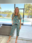 Preorder Shirley & Stone Short Sleeve Capri Pajamas(ETA March)-220 Lounge wear/Pajamas- Simply Simpson's Boutique is a Women's Online Fashion Boutique Located in Jupiter, Florida