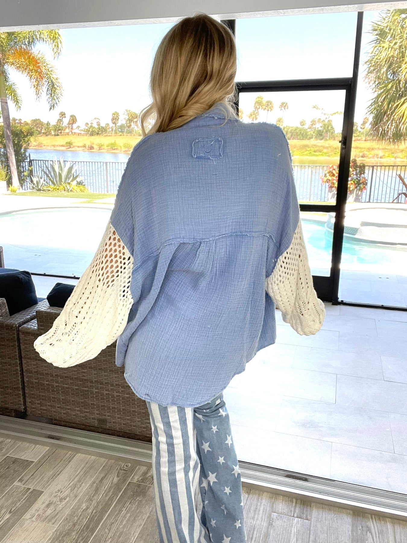 POL Wildest Dreams Button Down Knit Sleeve Top-150 Sweaters- Simply Simpson's Boutique is a Women's Online Fashion Boutique Located in Jupiter, Florida