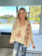 POL Peace & Flowers Top-100 Short Sleeves- Simply Simpson's Boutique is a Women's Online Fashion Boutique Located in Jupiter, Florida