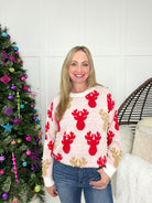 Pearl Reindeer Sweater-150 Sweaters- Simply Simpson's Boutique is a Women's Online Fashion Boutique Located in Jupiter, Florida