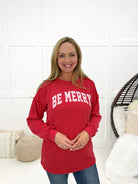 Red Be Merry Long Sleeve Top-110 Long Sleeves- Simply Simpson's Boutique is a Women's Online Fashion Boutique Located in Jupiter, Florida