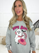 Hey Boo Sweathsirt-160 Sweatshirts- Simply Simpson's Boutique is a Women's Online Fashion Boutique Located in Jupiter, Florida