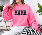 MAMA (BLACK GLITTER PATCH) PINK Sweatshirt-Graphic Tee- Simply Simpson's Boutique is a Women's Online Fashion Boutique Located in Jupiter, Florida