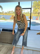 Judy Blue Almost Home Cropped Wide Leg Jeans-200 Jeans- Simply Simpson's Boutique is a Women's Online Fashion Boutique Located in Jupiter, Florida