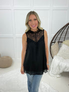 Love My Lace Sleeveless Top-120 Sleeveless- Simply Simpson's Boutique is a Women's Online Fashion Boutique Located in Jupiter, Florida