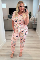 Shirley & Stone Short Sleeve Jogger Pajamas-220 Lounge wear/Pajamas- Simply Simpson's Boutique is a Women's Online Fashion Boutique Located in Jupiter, Florida