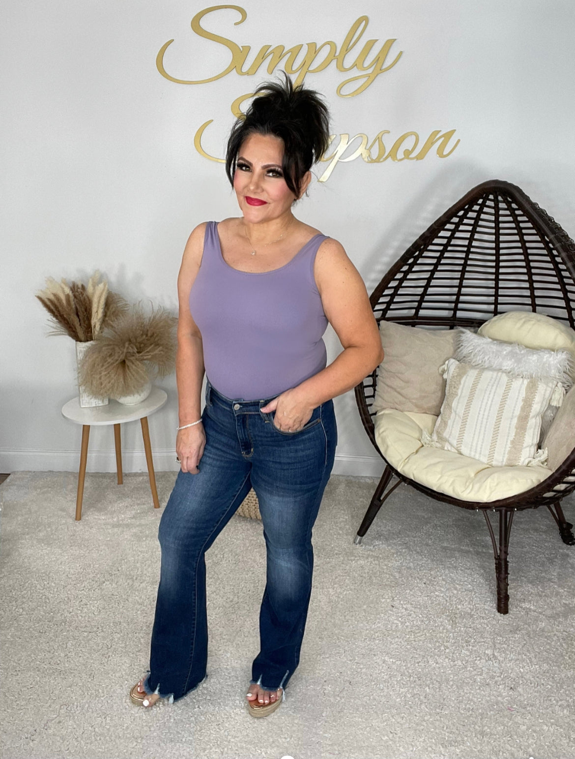 Judy Blue Raw Hem Bootcut Jeans-200 Jeans- Simply Simpson's Boutique is a Women's Online Fashion Boutique Located in Jupiter, Florida