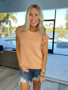 Spring Time Cable Knit Top-120 Sleeveless- Simply Simpson's Boutique is a Women's Online Fashion Boutique Located in Jupiter, Florida