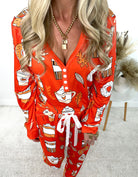 Pumpkin Spice Pajamas-220 Lounge wear/Pajamas- Simply Simpson's Boutique is a Women's Online Fashion Boutique Located in Jupiter, Florida