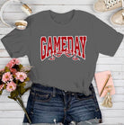 Grey/Maroon Gameday Bow Graphic Tee-140 Graphic Tees- Simply Simpson's Boutique is a Women's Online Fashion Boutique Located in Jupiter, Florida