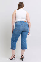 Judy Blue Tummy Control Cropped Wide Leg Jeans-200 Jeans- Simply Simpson's Boutique is a Women's Online Fashion Boutique Located in Jupiter, Florida