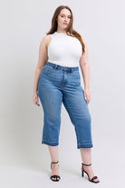 Judy Blue Tummy Control Cropped Wide Leg Jeans-200 Jeans- Simply Simpson's Boutique is a Women's Online Fashion Boutique Located in Jupiter, Florida