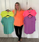 Bright Babe Boyfriend Tees-100 Short Sleeves- Simply Simpson's Boutique is a Women's Online Fashion Boutique Located in Jupiter, Florida