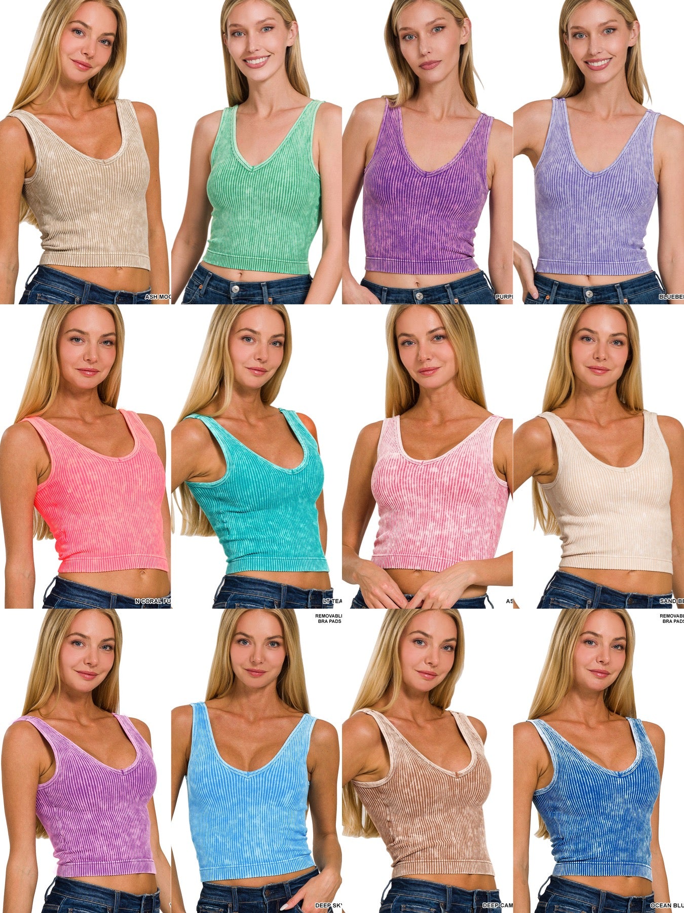 Taste the Rainbow Padded Tank-130 Cami's /Bralettes /Bodysuits- Simply Simpson's Boutique is a Women's Online Fashion Boutique Located in Jupiter, Florida