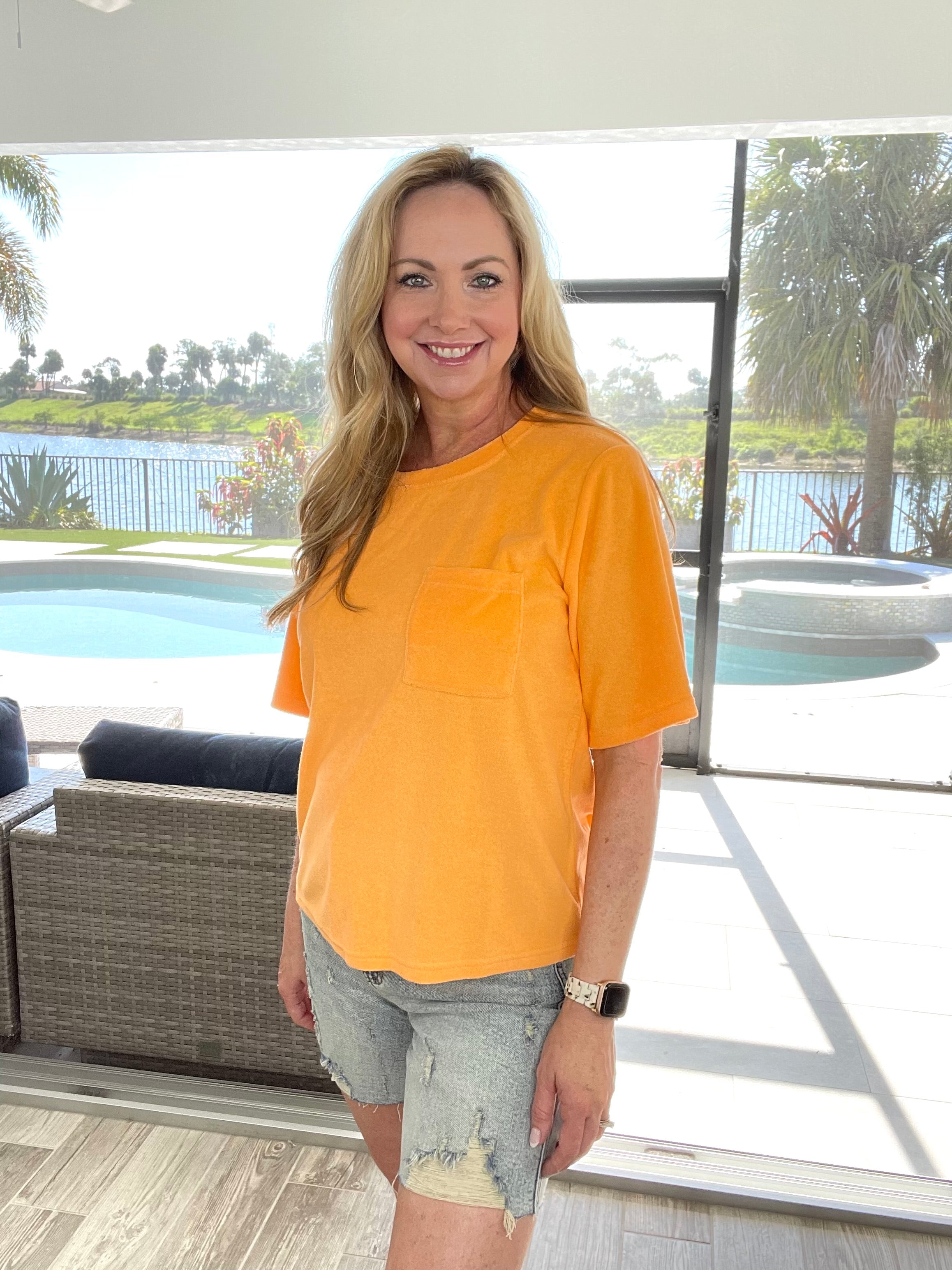 Taffy Terry Top-100 Short Sleeves- Simply Simpson's Boutique is a Women's Online Fashion Boutique Located in Jupiter, Florida