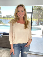 She’s The One Knit Top-150 Sweaters- Simply Simpson's Boutique is a Women's Online Fashion Boutique Located in Jupiter, Florida