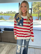 American Flag Sweater-150 Sweaters- Simply Simpson's Boutique is a Women's Online Fashion Boutique Located in Jupiter, Florida