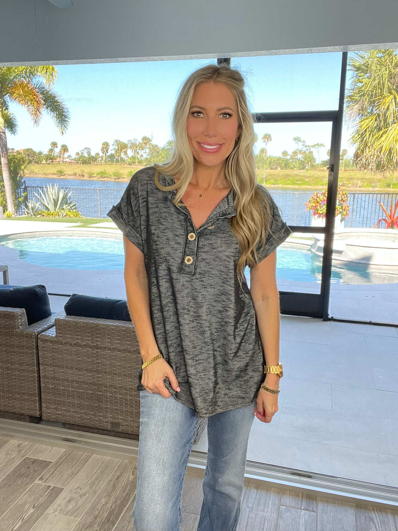 Having You Around Top-100 Short Sleeves- Simply Simpson's Boutique is a Women's Online Fashion Boutique Located in Jupiter, Florida