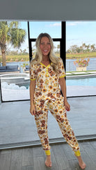 Shirley & Stone Highland Cow Pajama Collection-220 Lounge wear/Pajamas- Simply Simpson's Boutique is a Women's Online Fashion Boutique Located in Jupiter, Florida