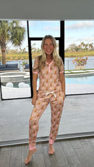 Shirley & Stone Highland Cow Pajama Collection-220 Lounge wear/Pajamas- Simply Simpson's Boutique is a Women's Online Fashion Boutique Located in Jupiter, Florida