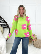 Fun Times Daisy Lightweight Sweater-150 Sweaters- Simply Simpson's Boutique is a Women's Online Fashion Boutique Located in Jupiter, Florida