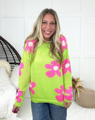 Fun Times Daisy Lightweight Sweater-150 Sweaters- Simply Simpson's Boutique is a Women's Online Fashion Boutique Located in Jupiter, Florida